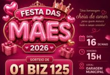 Honda Biz 0km, jantar e vários brindes marcam Festa das Mães em Bonópolis neste sábado (16)