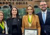 Sandra Ferreira, Dayany Martins e Emiliano Espíndola recebem a Medalha Pedro Ludovico Teixeira