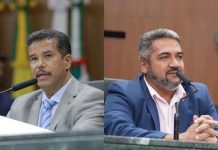 Poucos dias após retomar mandato, Júlio Pina e Coronel Adailton apresentam novo requerimento de licença