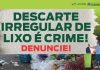 Moradores que denunciarem descarte irregular de lixo em Porangatu poderão receber